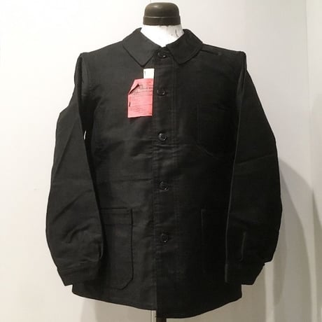 1950's Dubure&Deverchere Black Moleskin Jacket Deadstock