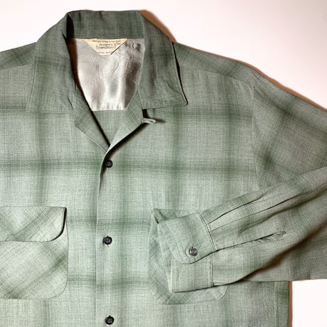 1960's TOWNCRAFT Rayon L/S Shirt