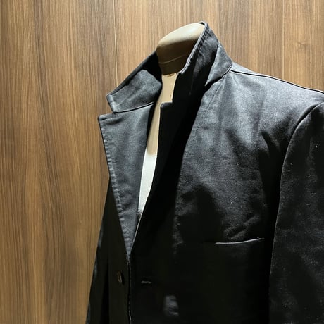 1950's Le Mont Saint-Martin Black Moleskin Jacket Deadstock