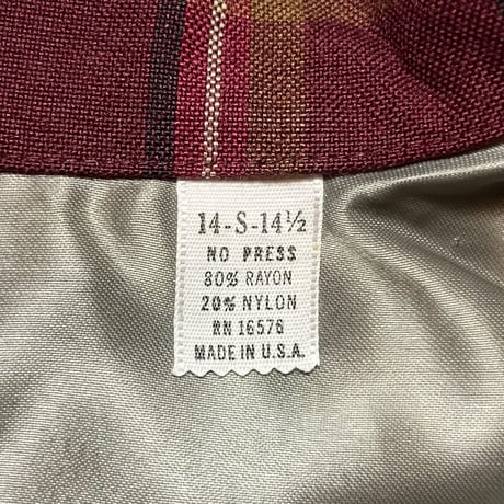 1960's OVEN BAKED Rayon L/S Shirt Deadstock