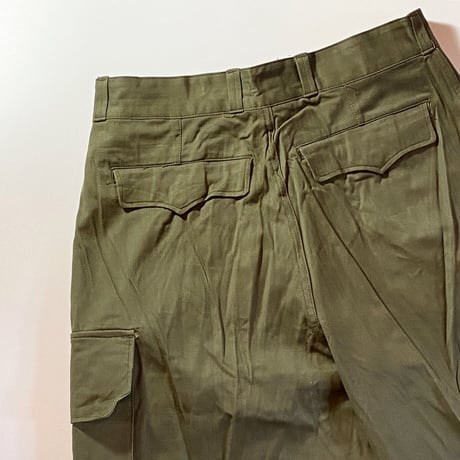 1950〜60's French Army Herringbone Trousers Deadstock