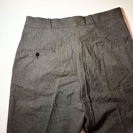 1940's Unknown Black Chambray Trousers Deadstock