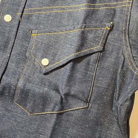 1950〜60's Roebucks Denim Western L/S Shirt Deadstock