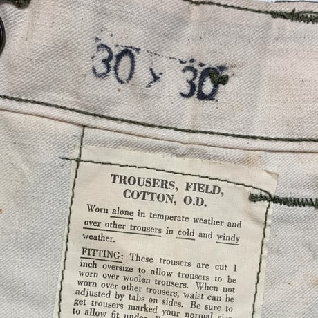 1950's US.ARMY M-45 Field Trousers Deadstock