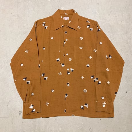 1950's Leed's Rayon L/S Shirt Deadstock