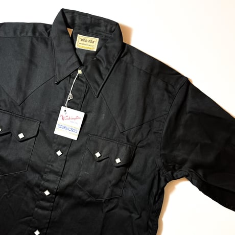 1960's WASHINGTON DEE-CEE Black Western L/S Shirt Deadstock