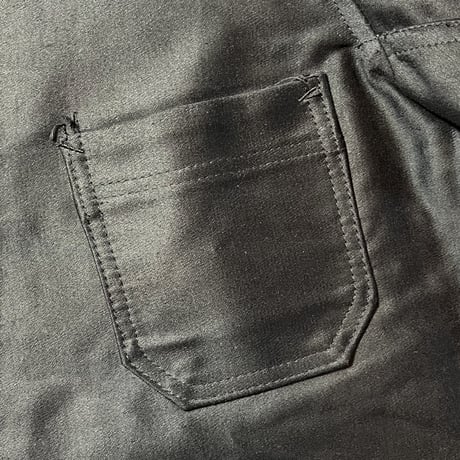 1950'sDubure&Deverchere Black Moleskin Jacket Deadstock