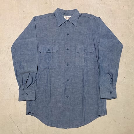 1960's WEAR WELL Chambray L/S Shirt Deadstock