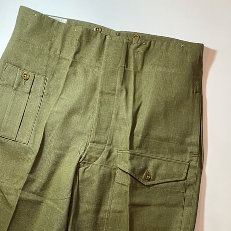 1950's British Army Green Denim Trousers Deadstock