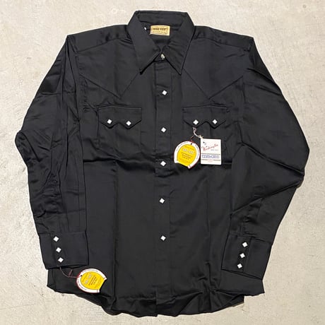 1960's WASHINGTON DEE-CEE Black Western L/S Shirt Deadstock