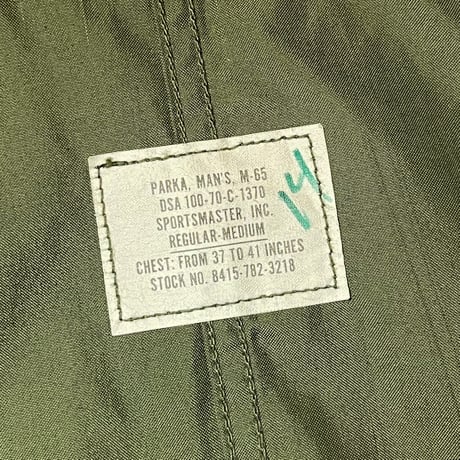 1970's US.ARMY M-65 Mods Coat Deadstock