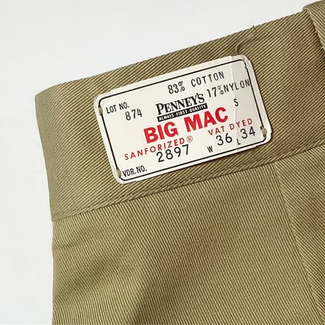 1960's BIG MAC Chino Trousers Deadstock