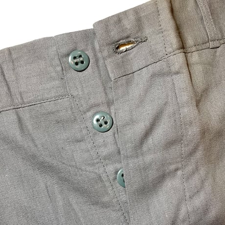 1940〜50's Unknown Gray Matt Cotton Trousers Deadstock