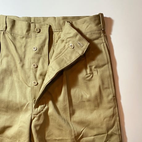 1950〜60's French Army Chino Short Pants Deadstock