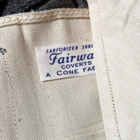 1940's〜 Unknown Black Chambray Trousers Deadstock