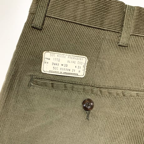1960's h.i.s Corduroy Tapered Pants Deadstock