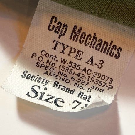 1940's USAAF A-3 Herringbone Cap Deadstock