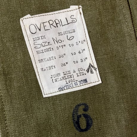 1950's British Army Green Denim Jacket Deadstock