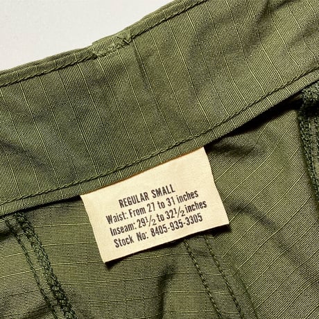 1960's US.ARMY Jungle Fatigue 4th Trousers Deadstock