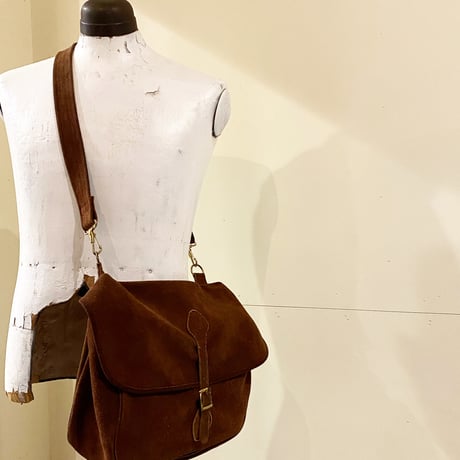1980's L.L.Bean Musette Suede Bag