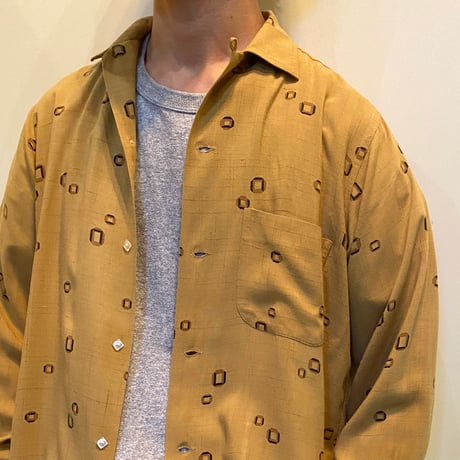 1950〜60's ARROW Rayon L/S Shirt