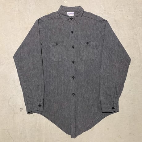 1950〜60's DOUBLE RINGER Black Chambray L/S Shirt