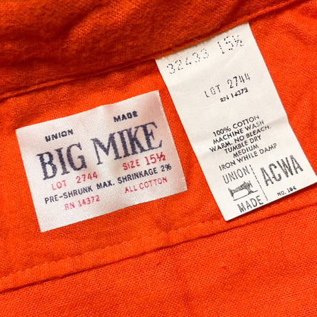 1970's BIG MIKE Flannel L/S Shirt Deadstock