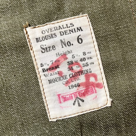 1940's British Army Green Denim Jacket Deadstock