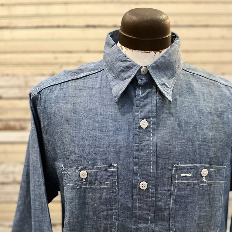 ヴィンテージシャンブレーシャツ1950年代 古着】シャンブレーシャツの年代の見分け方【ヴィンテージ