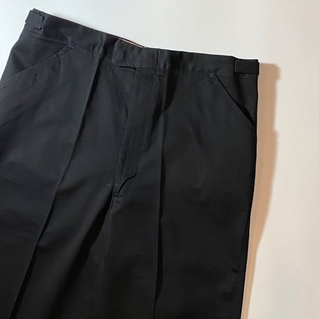 1960's Day by Day Black Pique Tapered Pants Deadstock