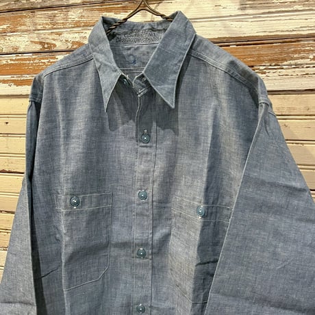 1950〜60's US.NAVY Chambray L/S Shirt Deadstock