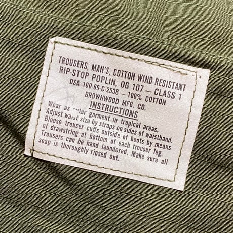 1960's US.ARMY Jungle Fatigue 4th Trousers Deadstock
