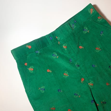 1960's〜 JOHN HORAN Corduroy Embroidery Trousers Deadstock