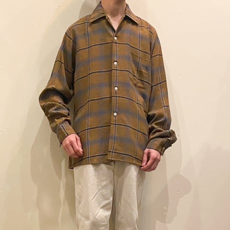 1960's ARROW Rayon L/S Shirt