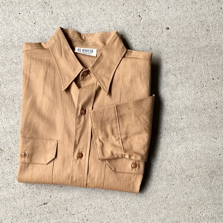 1950's P.L.BADT CO. Herringbone L/S Shirt Deadstock