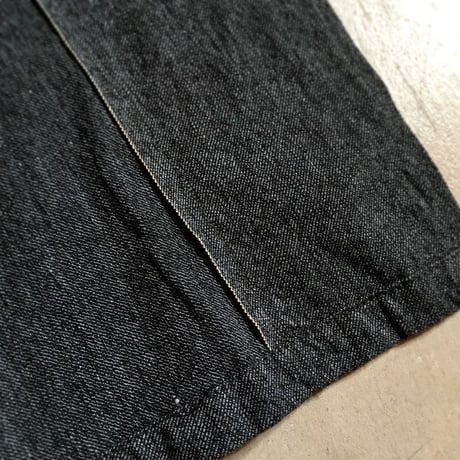 1950's French Unknown Black Chambray Atelier Coat