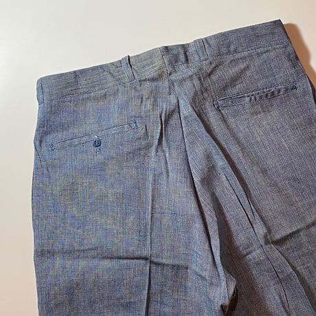 1940〜50's Unknown Pincheck Trousers Deadstock