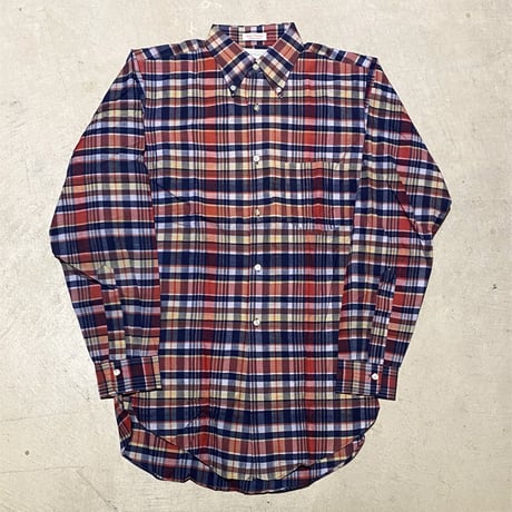 1960's BASKIN Indian Madras L/S Shirt Deadstock
