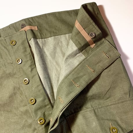 1950's British Army Green Denim Trousers Deadstock