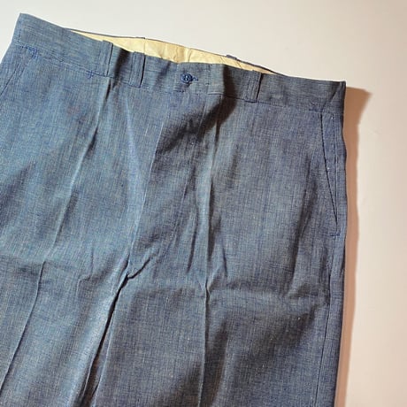 1940〜50's Unknown Pincheck Trousers Deadstock