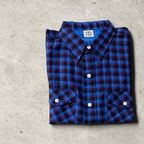 1960's KEY Flannel L/S Shirt Deadstock