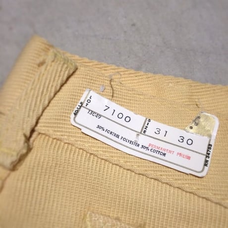1960's Lee Leens Tapered Pants Deadstock