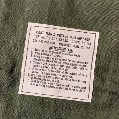 1960's US.ARMY Jungle Fatigue 4th Jacket Deadstock