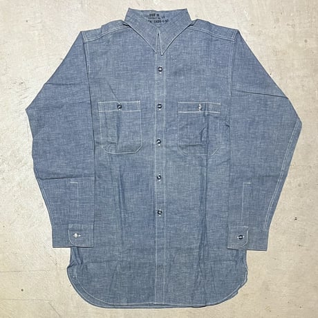 1960's US.NAVY Chambray L/S Shirt Deadstock