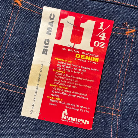 1960's BIG MAC Denim Painter Pants Deadstock