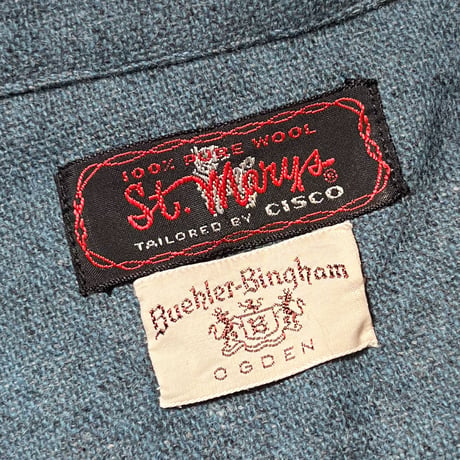 1960's St.Marys Wool L/S Shirt Deadstock