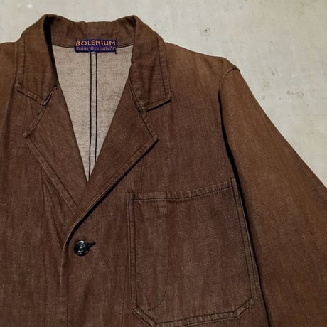 1950's British BOLENIUM Brown Denim Work Jacket