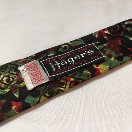 1960's Hager's Cotton Batik Necktie