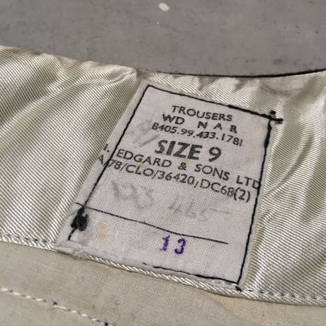 1940's Royal Navy Wool Trousers Deadstock