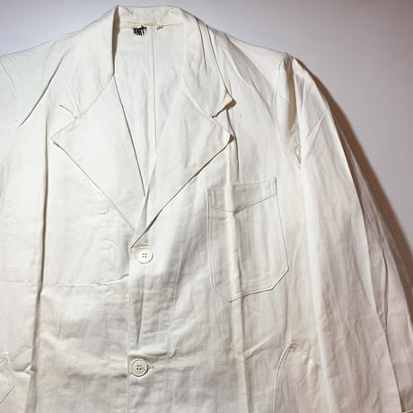 1940's〜 French Military Hospital Linen Coat Deadstock